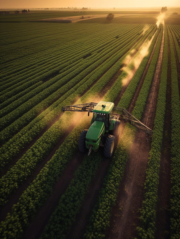 picture of a tractor in a farm