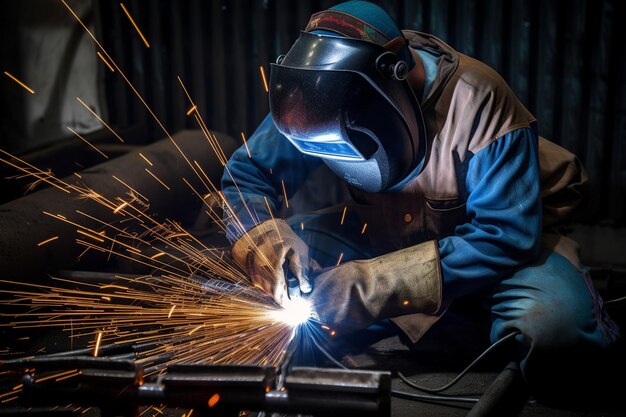 Picture of a man welding